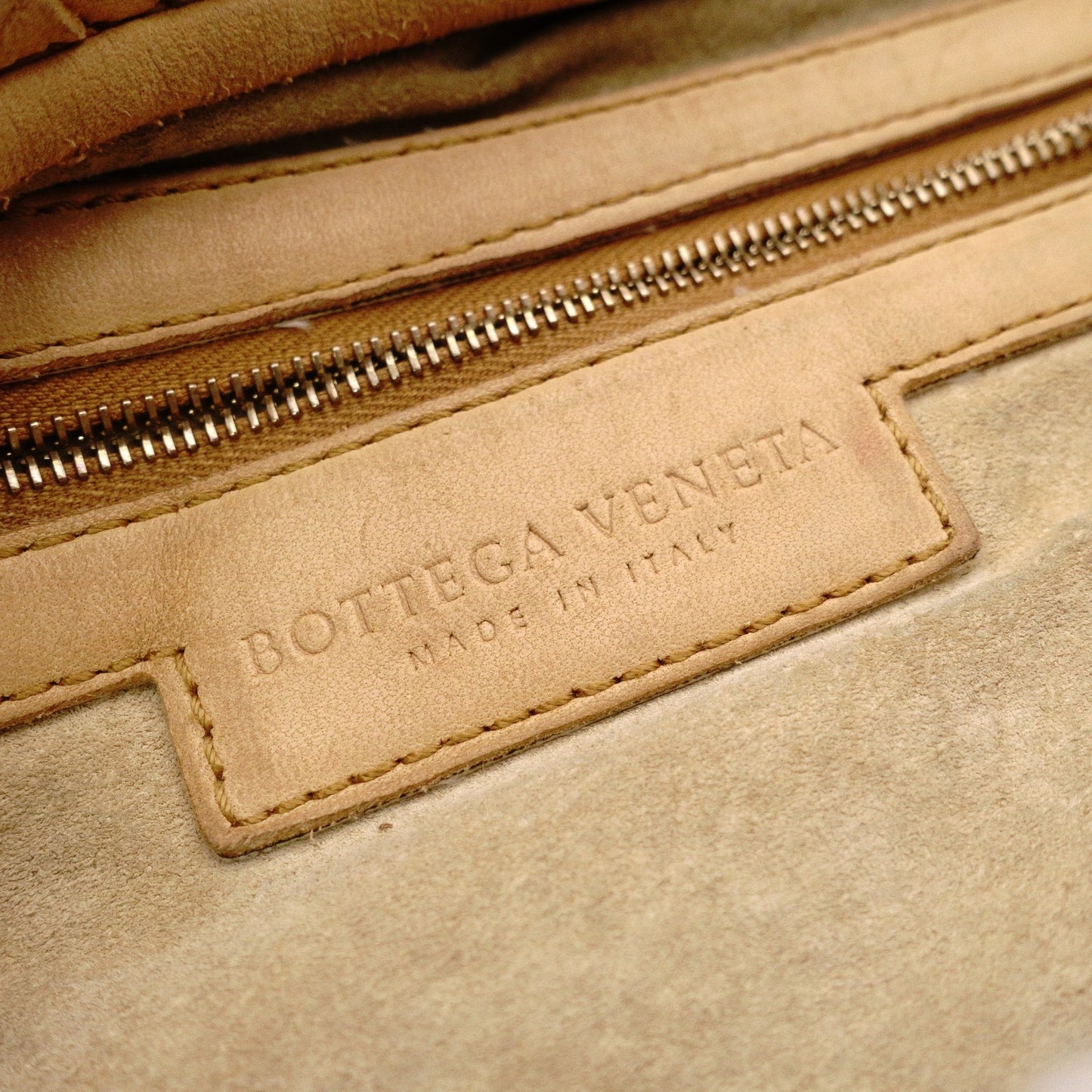 Bottega Veneta Intrecciato Shoulder Bag, Leather, Beige, Hobo