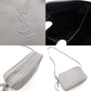 Saint Laurent Shoulder Bag Leather YSL Gray Crossbody Tassel Logo 7-12-227
