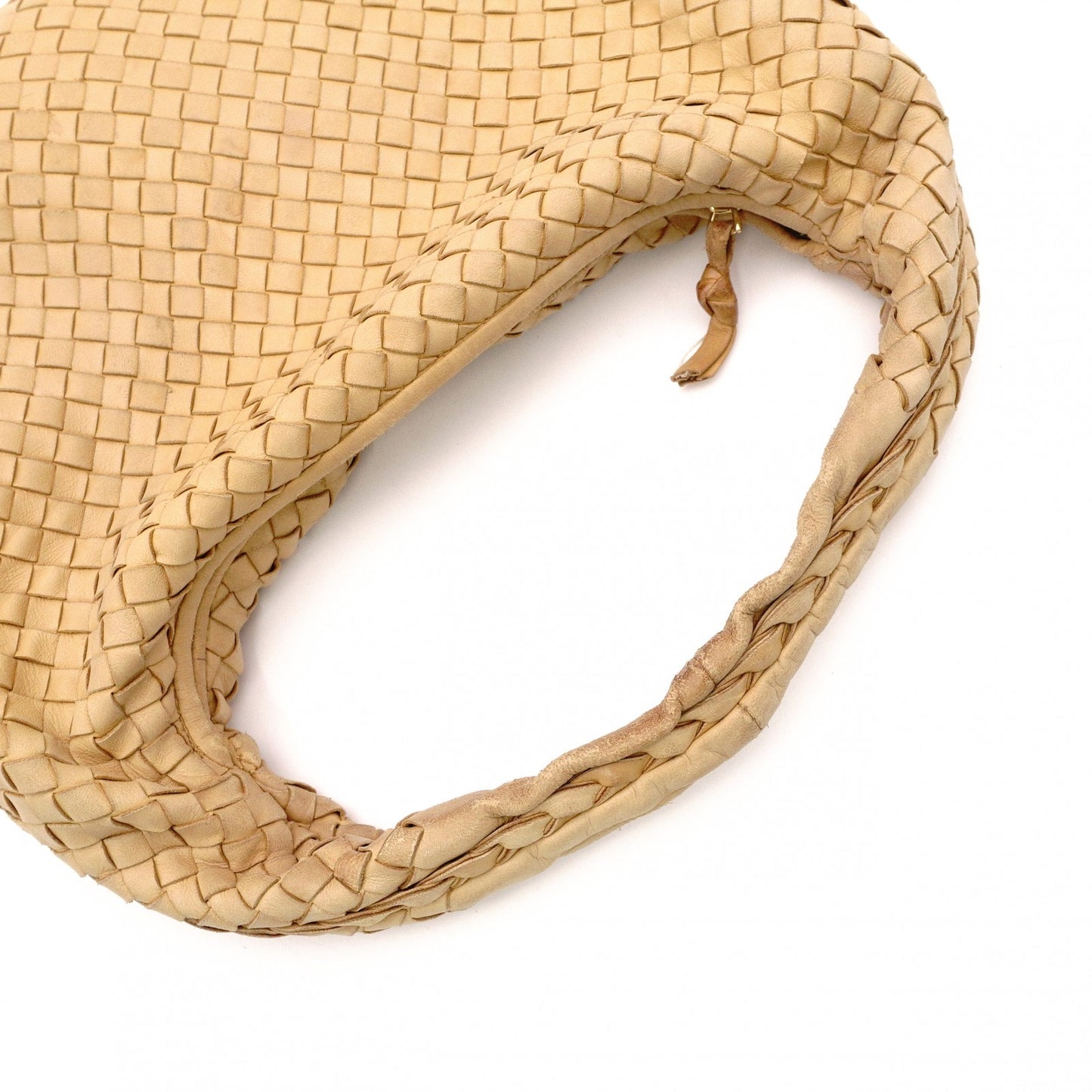 Bottega Veneta Intrecciato Shoulder Bag, Leather, Beige, Hobo