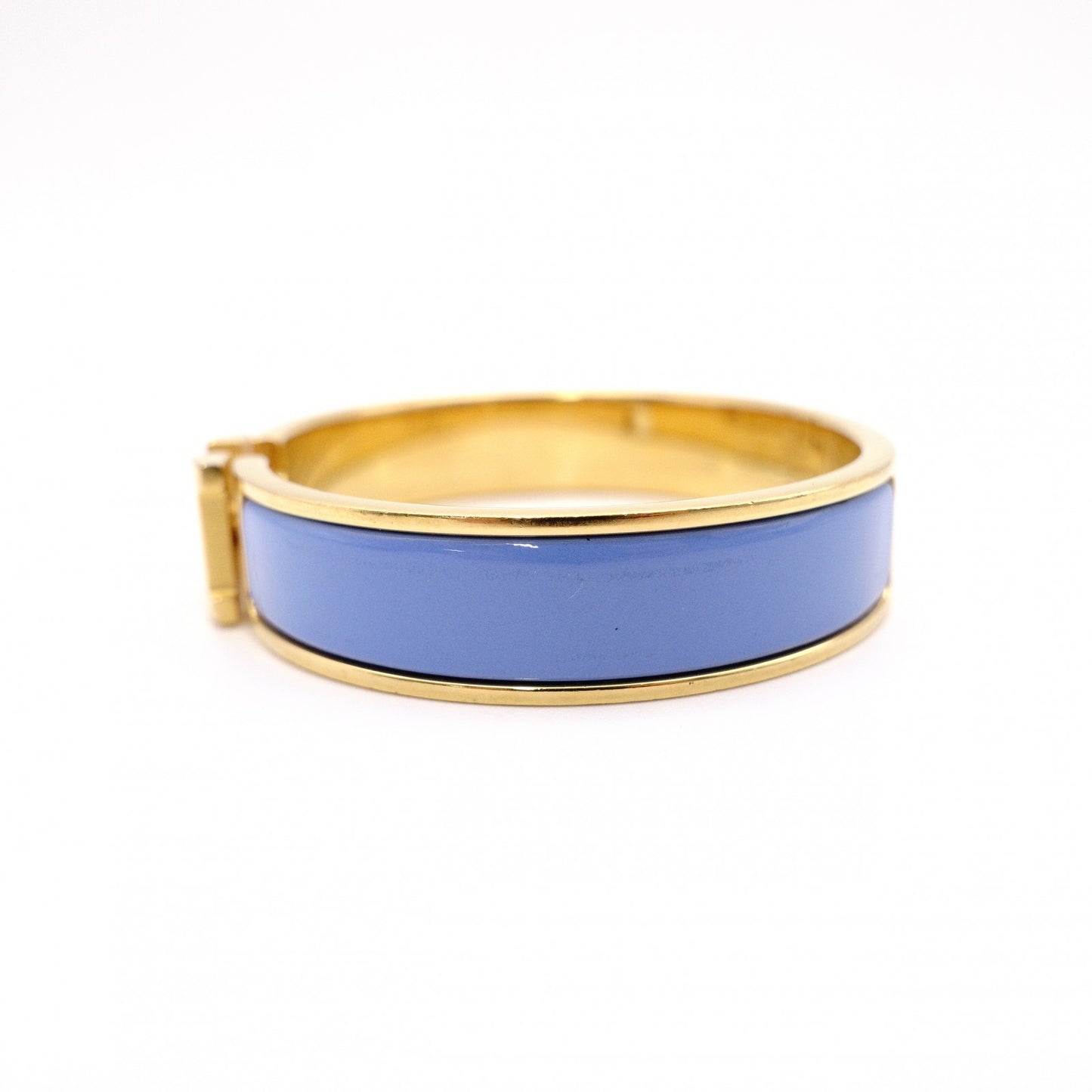 HERMES Click H Bracelet, Metal, Gold and Blue, Size ST