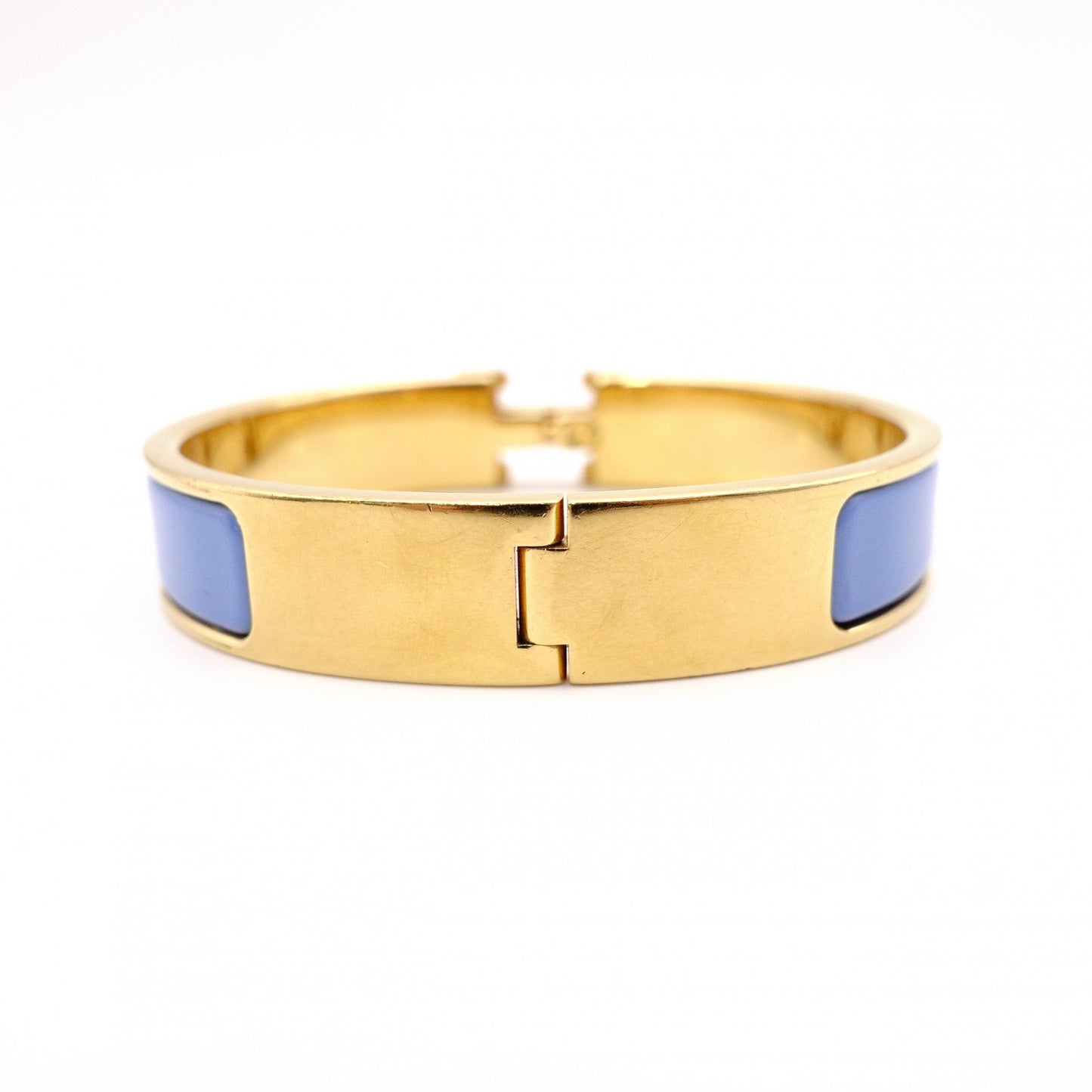 HERMES Click H Bracelet, Metal, Gold and Blue, Size ST