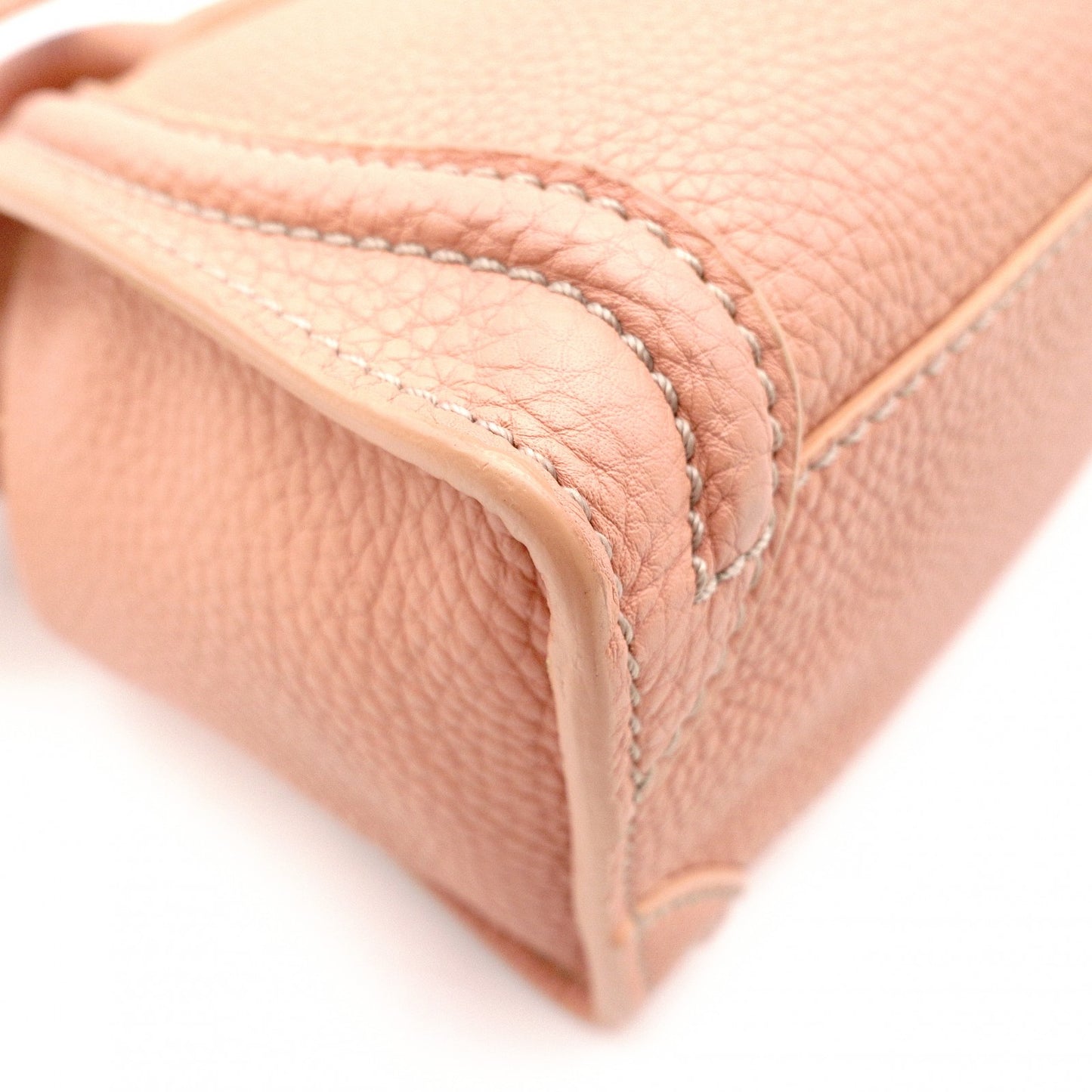 CELINE Luggage Nano Shopper Handbag, Leather, Coral Orange, 2-Way Crossbody