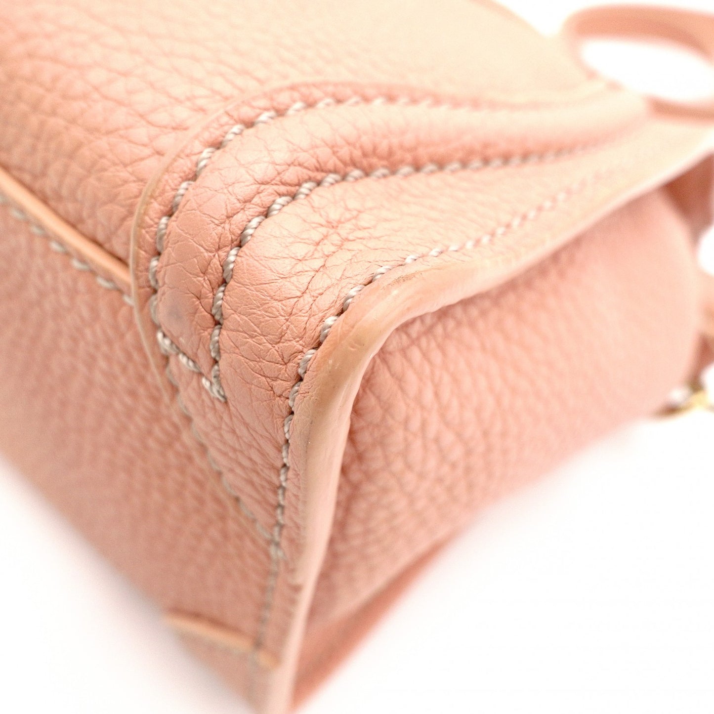 CELINE Luggage Nano Shopper Handbag, Leather, Coral Orange, 2-Way Crossbody