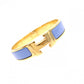 HERMES Click H Bracelet, Metal, Gold and Blue, Size ST