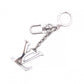 LOUIS VUITTON Charm, Metal, Silver, LV Logo