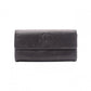 CHANEL Coco Mark Caviar Skin Long Wallet, Leather, Black, Coco Mark, CC Logo, Wallet