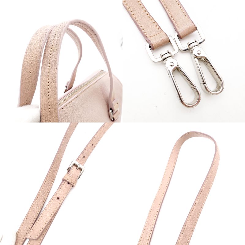 Miu Miu Madras Handbag Pink 5BB006 Leather 2-Way Crossbody Shoulder 7-9-637