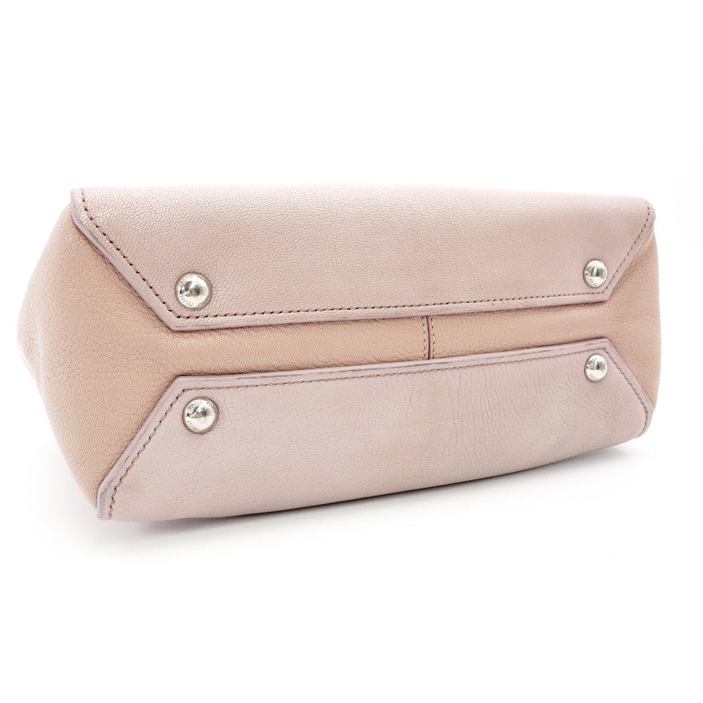 Miu Miu Madras Handbag Pink 5BB006 Leather 2-Way Crossbody Shoulder 7-9-637