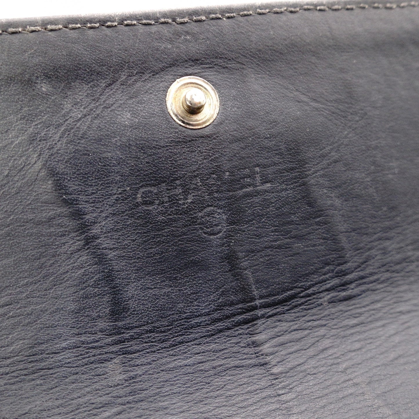 CHANEL Coco Mark Caviar Skin Long Wallet, Leather, Black, Coco Mark, CC Logo, Wallet