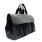 HERMES Valparaiso MM Tote Bag Black Canvas Leather Black Handbag R801121