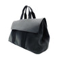 HERMES Valparaiso MM Tote Bag Black Canvas Leather Black Handbag R801121