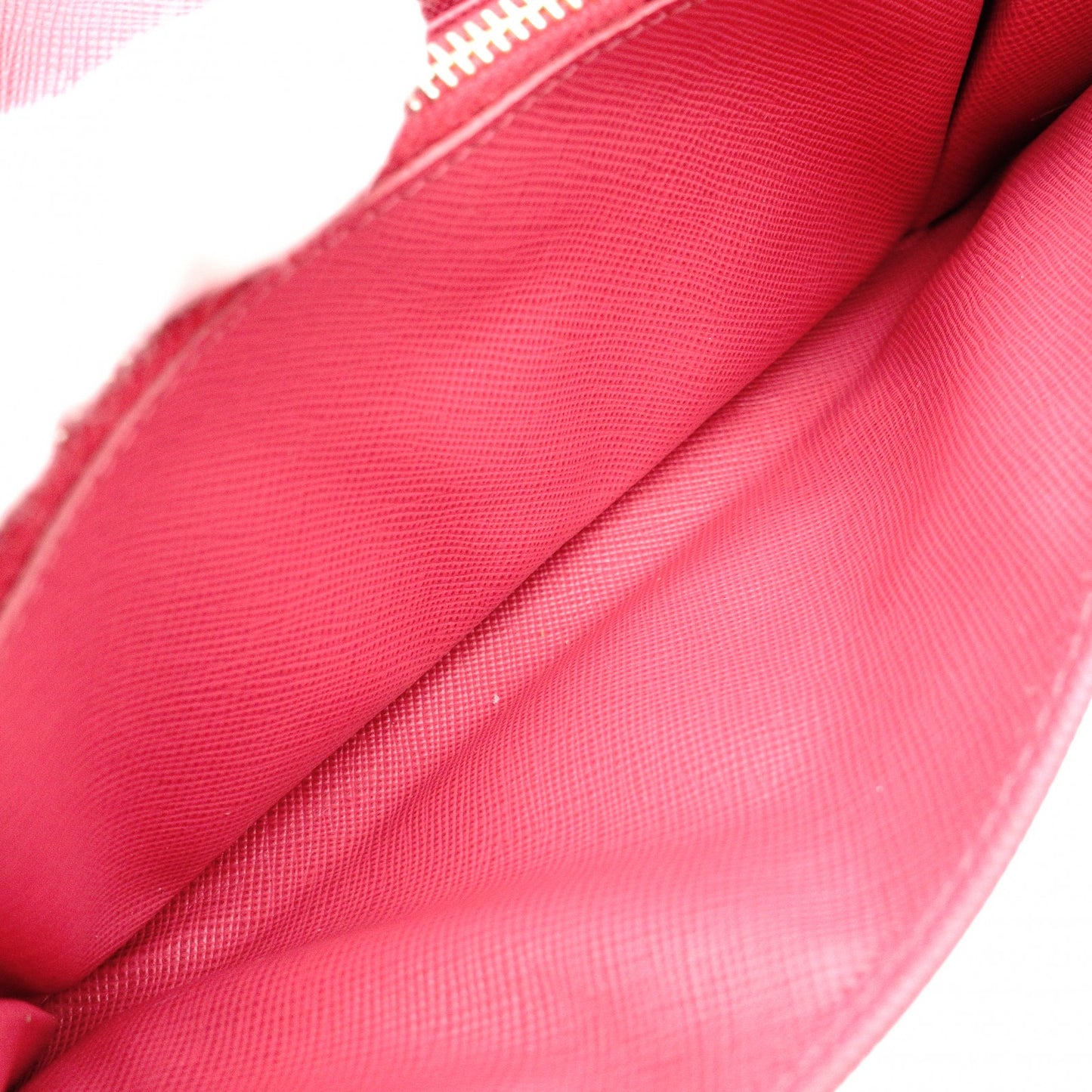 PRADA Ribbon Saffiano Long Wallet, Leather, Pink Ribbon, Gold Hardware