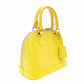 LOUIS VUITTON Epi Alma BB Handbag 2-Way Yellow Leather Crossbody Silver Hardware R81170