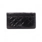 CHANEL Lambskin Cambon Line Long Wallet, Leather, Black and Pink, CC Logo