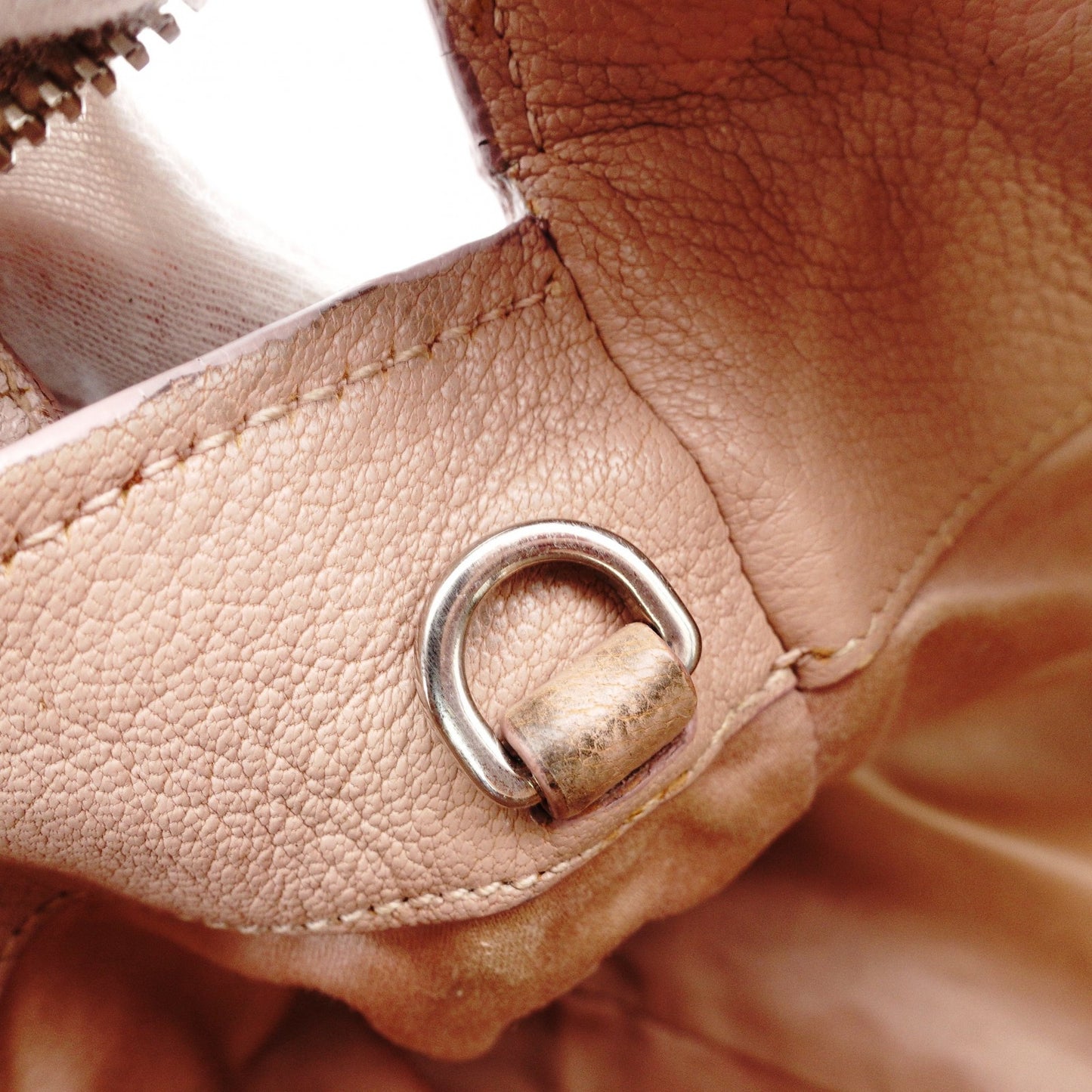 Miu Miu Madras Handbag Pink 5BB006 Leather 2-Way Crossbody Shoulder 7-9-637