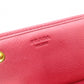 PRADA Ribbon Saffiano Long Wallet, Leather, Pink Ribbon, Gold Hardware