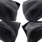 HERMES Valparaiso MM Tote Bag Black Canvas Leather Black Handbag R801121