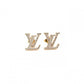 LOUIS VUITTON LV Iconic Strass Earrings, Metal/Rhinestone, Gold