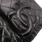 CHANEL Lambskin Cambon Line Long Wallet, Leather, Black and Pink, CC Logo