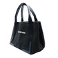 Balenciaga Navy Cabas S Size Black Canvas Black with Pouch Handbag 7-11-791