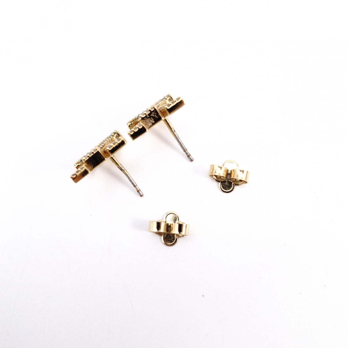 LOUIS VUITTON LV Iconic Strass Earrings, Metal/Rhinestone, Gold