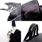HERMES Valparaiso MM Tote Bag Black Canvas Leather Black Handbag R801121
