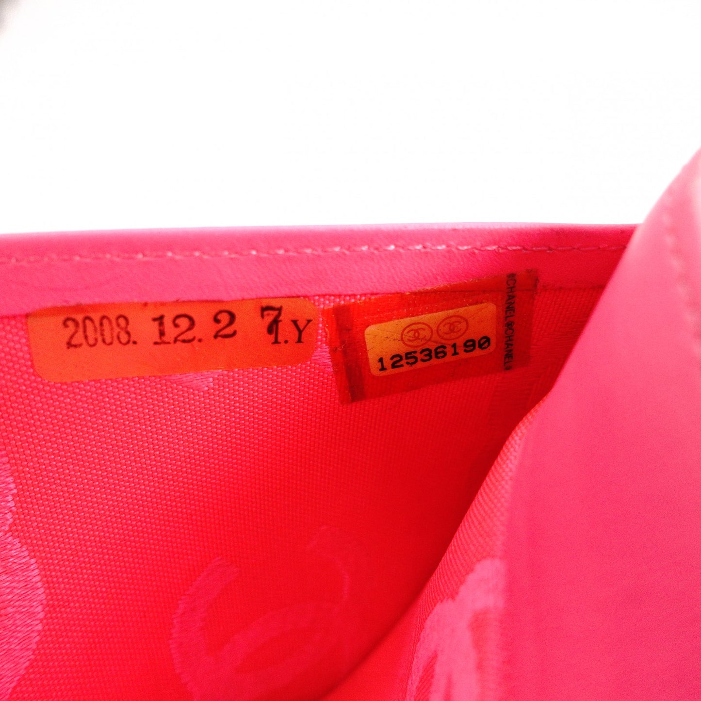 CHANEL Lambskin Cambon Line Long Wallet, Leather, Black and Pink, CC Logo