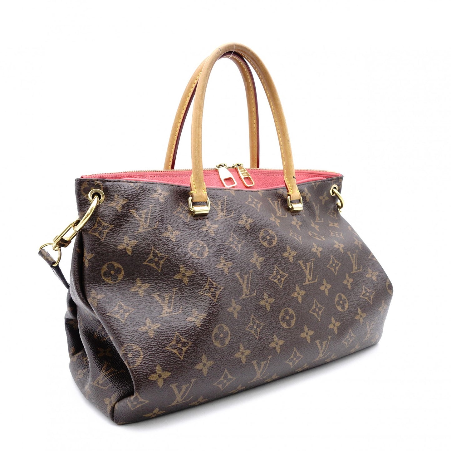LOUIS VUITTON Parrot Monogram Canvas Handbag, Brown, 2-Way