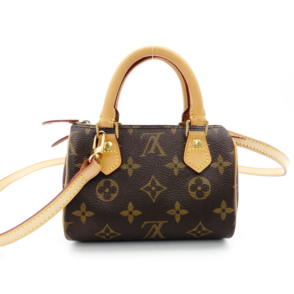 Louis Vuitton Speedy Mini Monogram Canvas Handbag 2-Way Crossbody R801110