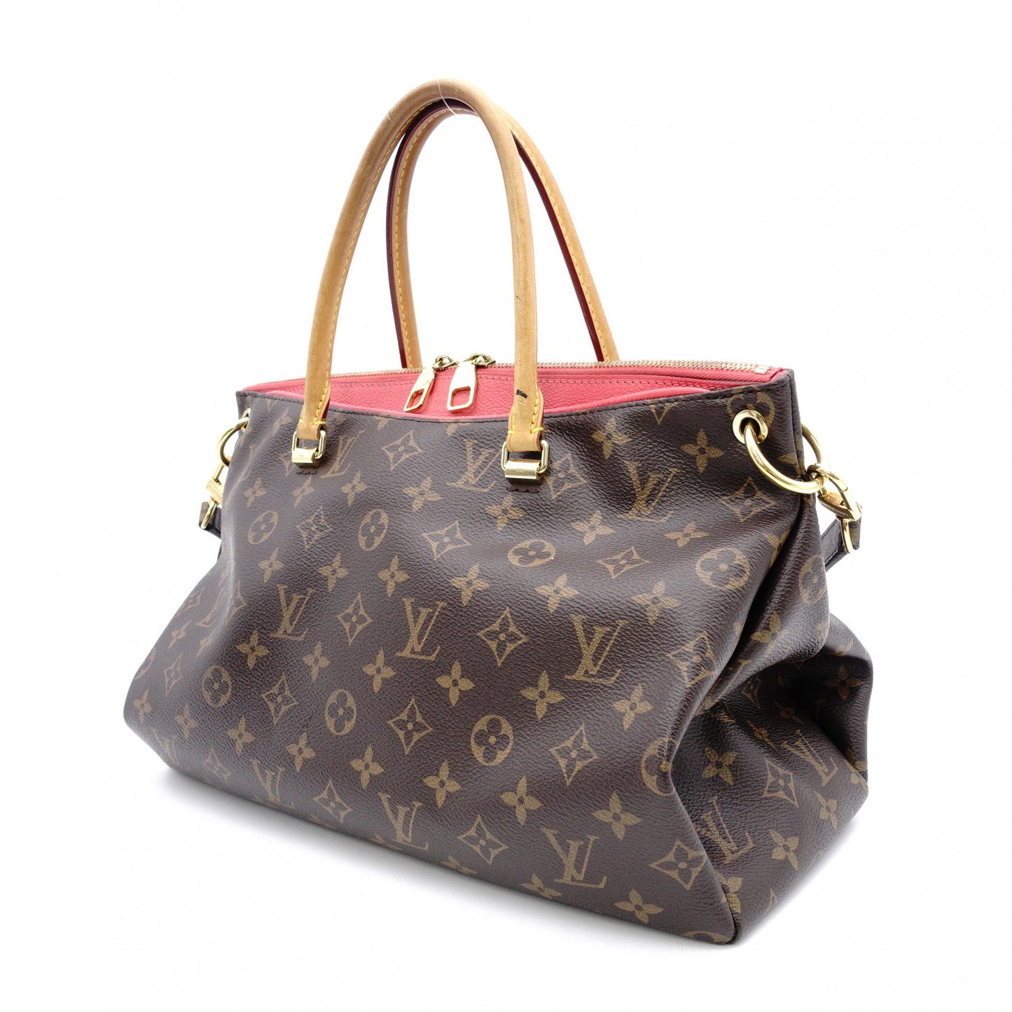 LOUIS VUITTON Parrot Monogram Canvas Handbag, Brown, 2-Way