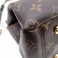 LOUIS VUITTON Parrot Monogram Canvas Handbag, Brown, 2-Way