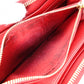 PRADA Saffiano Long Wallet, Leather, Red, Triangle Logo, Red with Gold Hardware