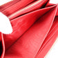PRADA Saffiano Long Wallet, Leather, Red, Triangle Logo, Red with Gold Hardware