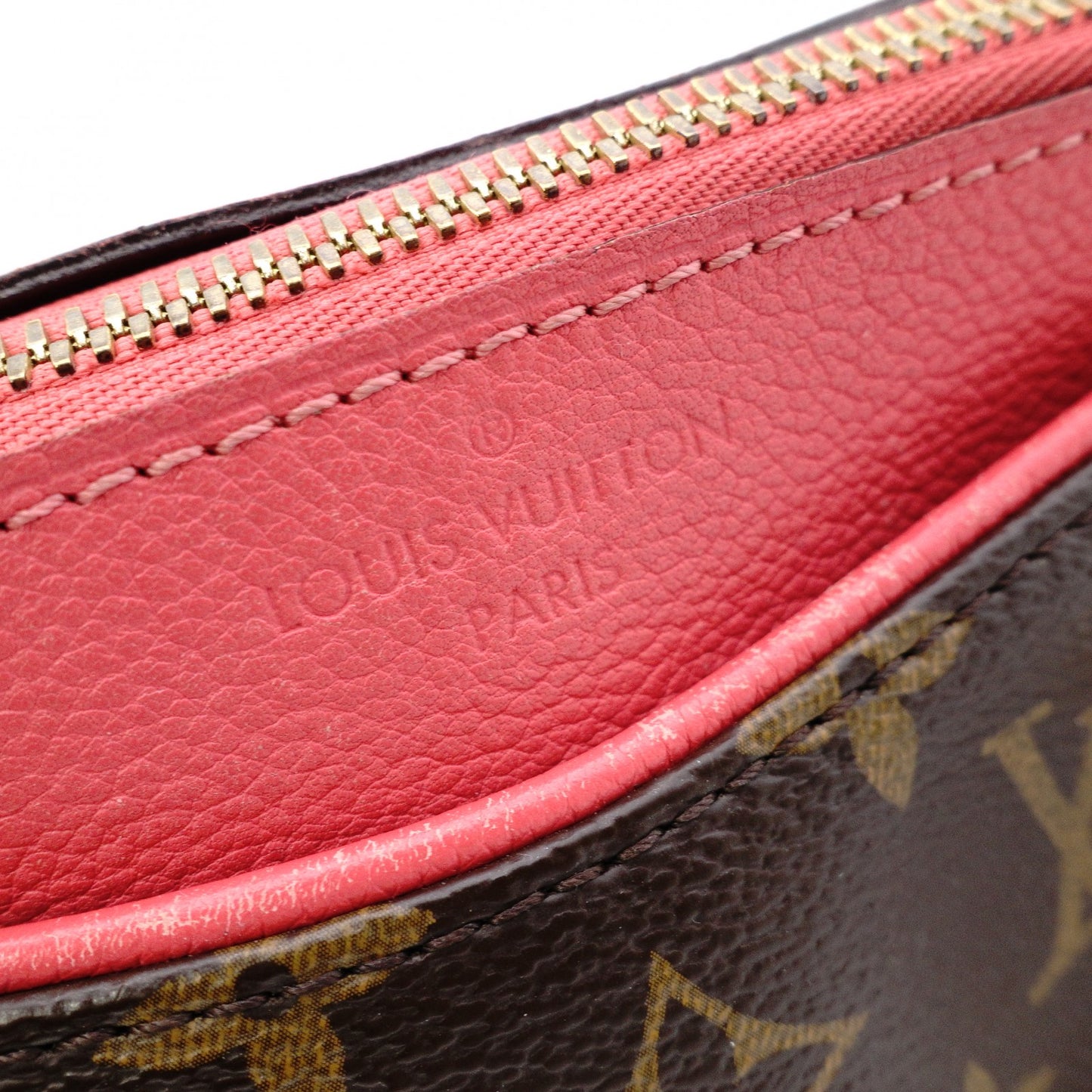 LOUIS VUITTON Parrot Monogram Canvas Handbag, Brown, 2-Way
