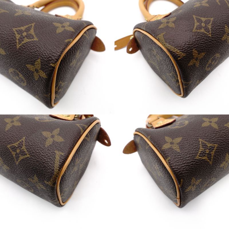 Louis Vuitton Speedy Mini Monogram Canvas Handbag 2-Way Crossbody R801110