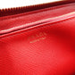 PRADA Saffiano Long Wallet, Leather, Red, Triangle Logo, Red with Gold Hardware