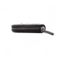CHANEL Lambskin Matelassé Round Zippy Long Wallet, Leather, Black, Gunmetal, CC Logo, Coco Logo