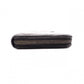 CHANEL Lambskin Matelassé Round Zippy Long Wallet, Leather, Black, Gunmetal, CC Logo, Coco Logo