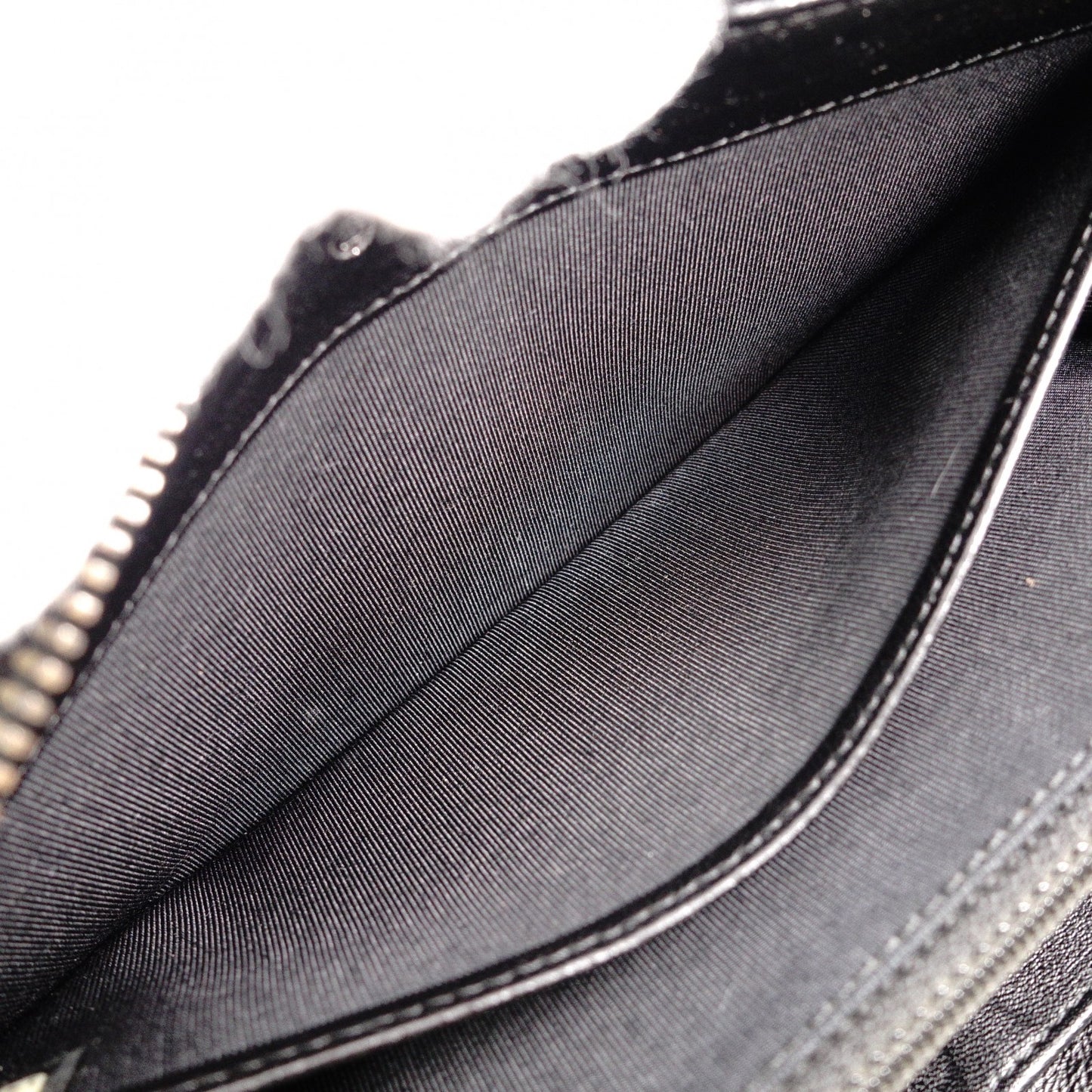 CHANEL Lambskin Matelassé Round Zippy Long Wallet, Leather, Black, Gunmetal, CC Logo, Coco Logo
