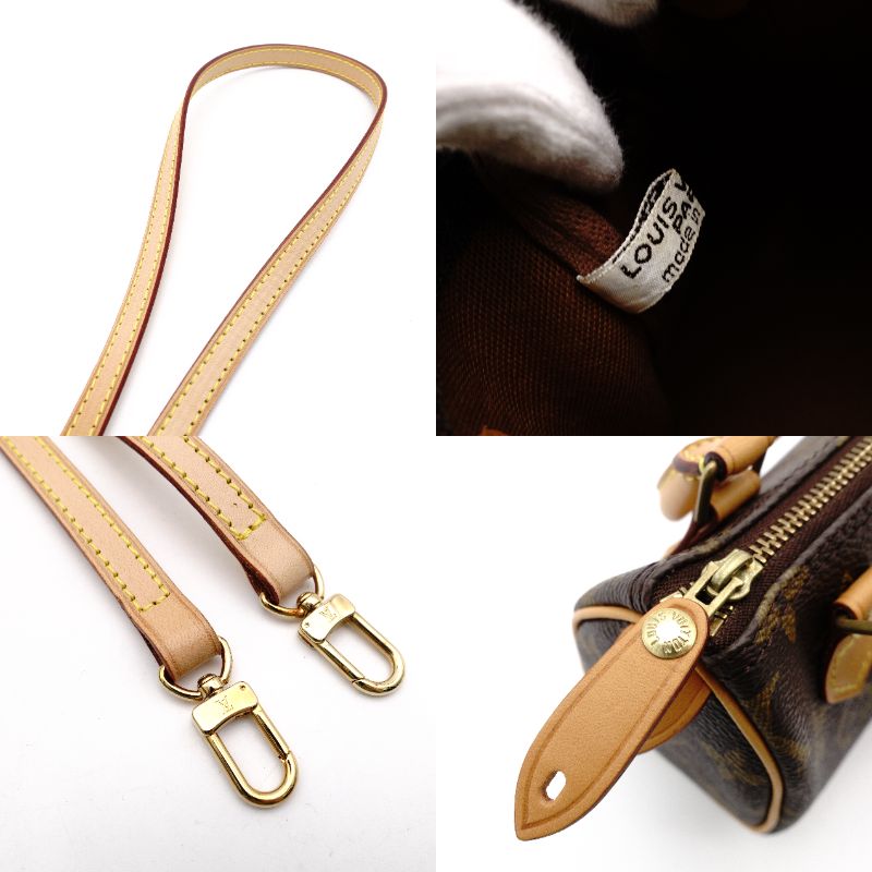 Louis Vuitton Speedy Mini Monogram Canvas Handbag 2-Way Crossbody R801110