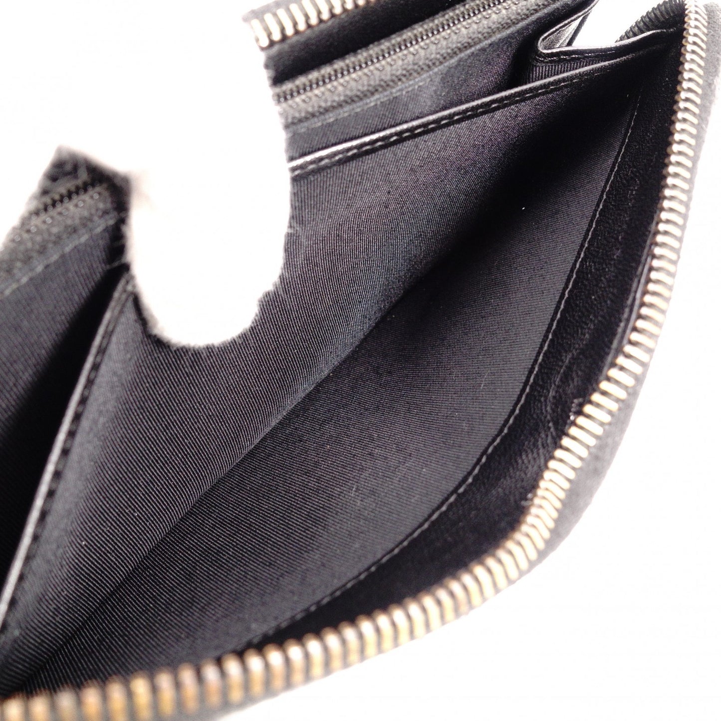 CHANEL Lambskin Matelassé Round Zippy Long Wallet, Leather, Black, Gunmetal, CC Logo, Coco Logo