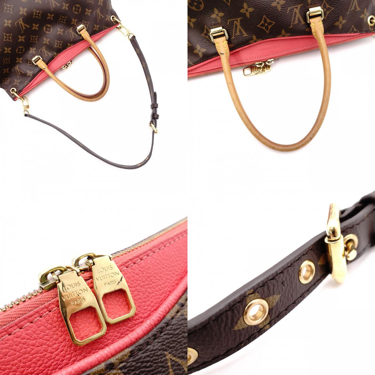 LOUIS VUITTON Parrot Monogram Canvas Handbag, Brown, 2-Way