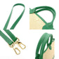 Longchamp Le Pliage Handbag Straw Beige x Green 2-Way Crossbody Basket Bag R801054