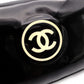 CHANEL Coco Logo Long Wallet, Patent Leather, Black, CC Logo