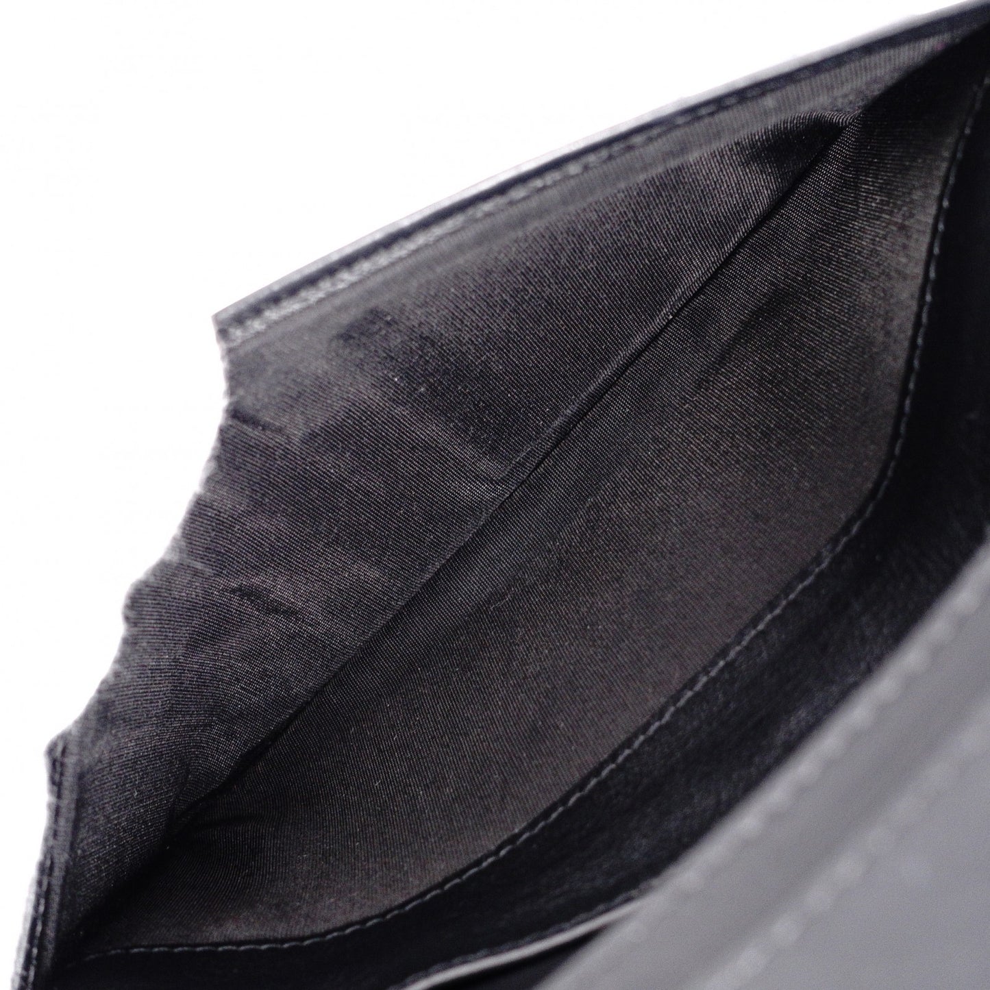 CHANEL Coco Logo Long Wallet, Patent Leather, Black, CC Logo