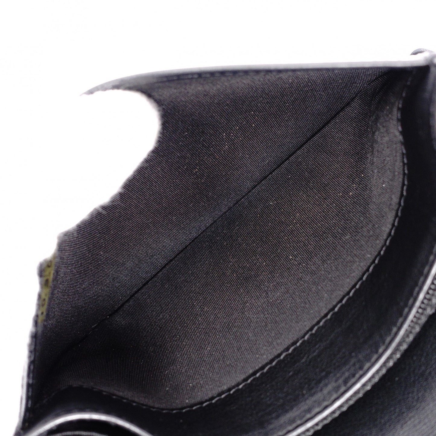 CHANEL Coco Logo Long Wallet, Patent Leather, Black, CC Logo