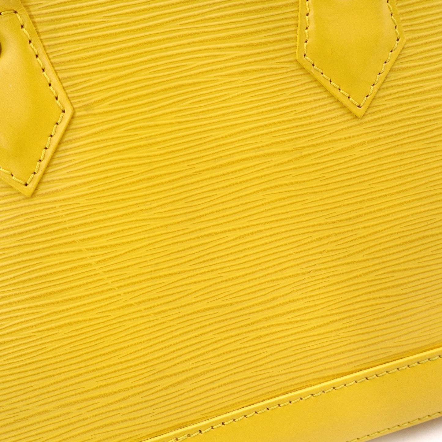 LOUIS VUITTON Alma BB Epi Handbag, Leather, Yellow, 2-Way