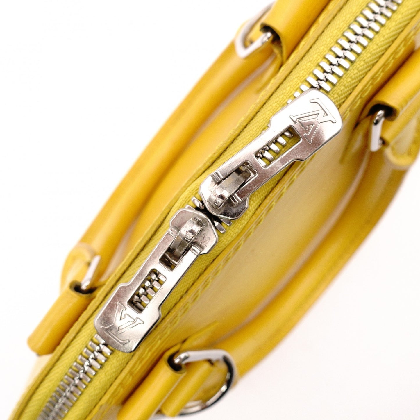 LOUIS VUITTON Alma BB Epi Handbag, Leather, Yellow, 2-Way