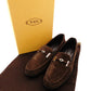 TOD'S Loafer Slip-On Size 36 Suede Brown Approximately 9.1" Flat Shoes Women's R801463