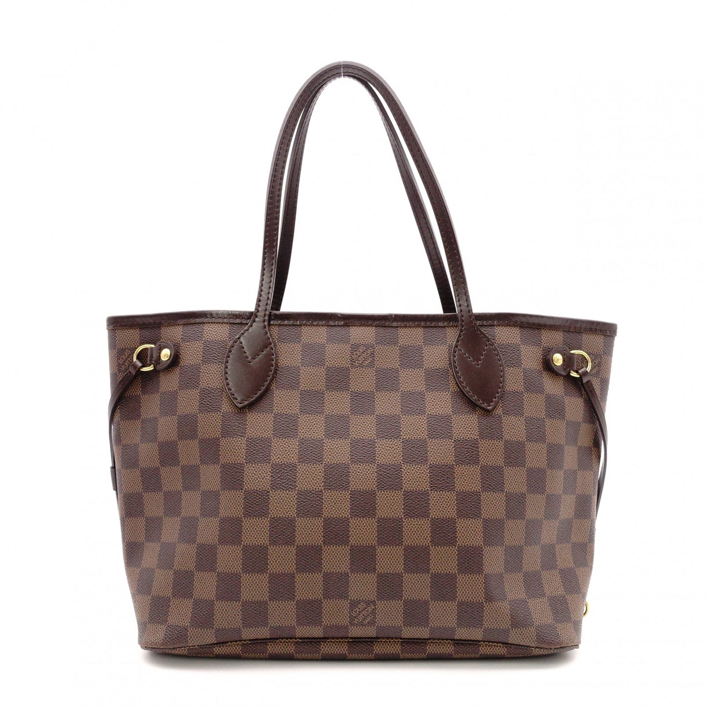 LOUIS VUITTON Neverfull PM Damier Ébène Tote Bag / PVC / Leather / Brown